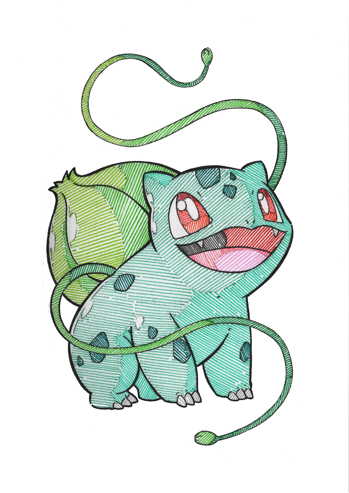 3 Prints - Evolution Line Grass Starter - Gen 1