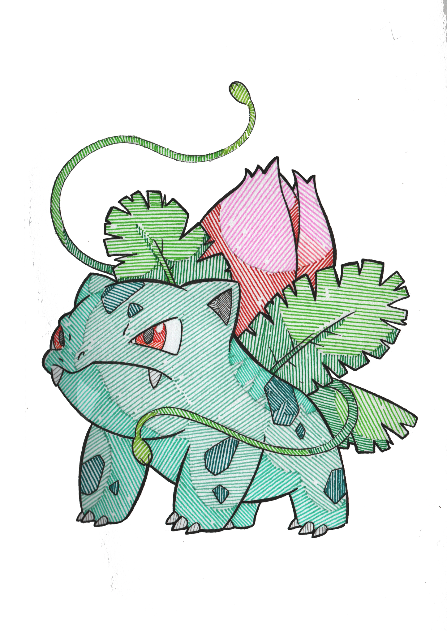 3 Prints - Evolution Line Grass Starter - Gen 1