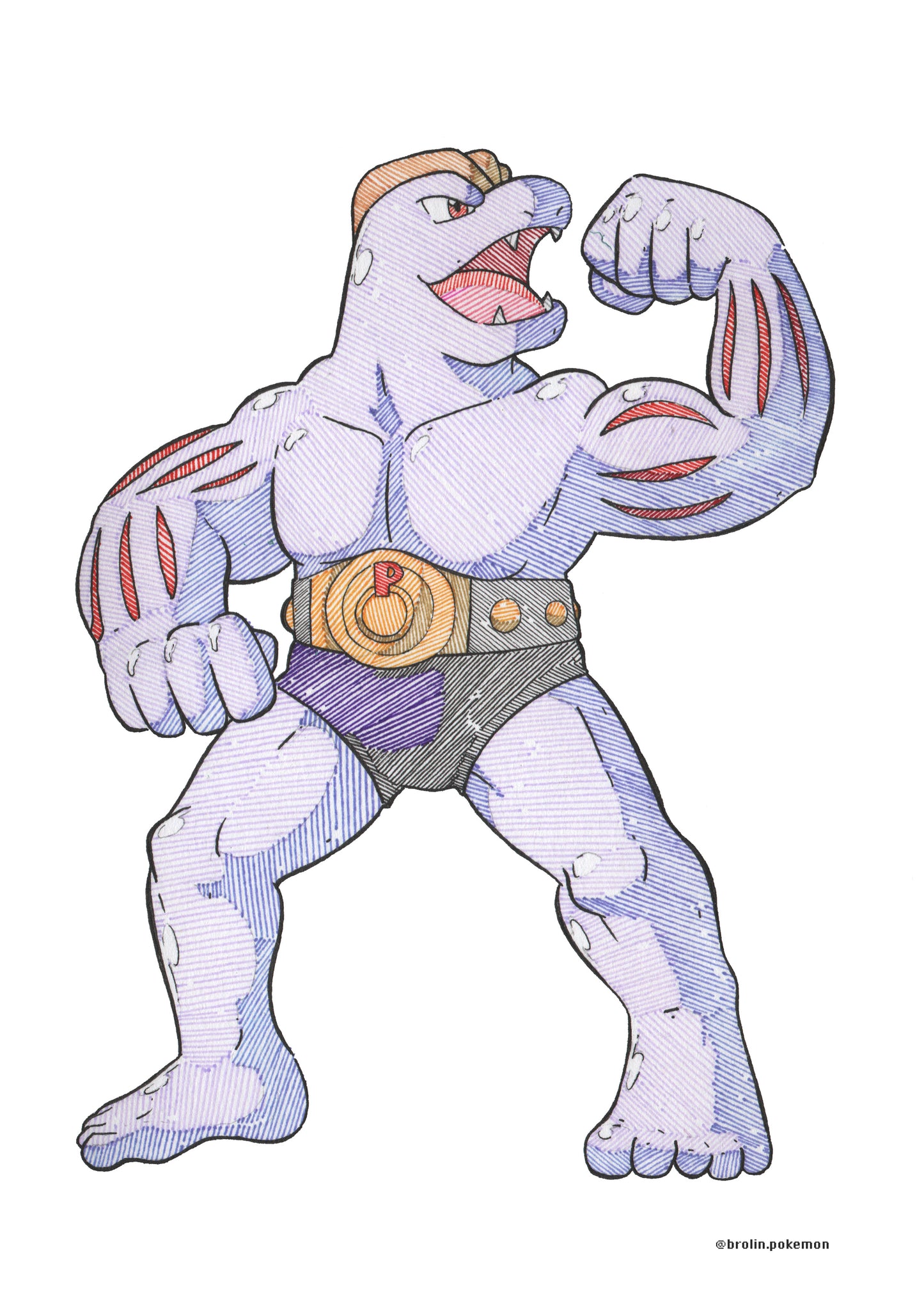 Machop, Machoke & Machamp Prints - A4 Size