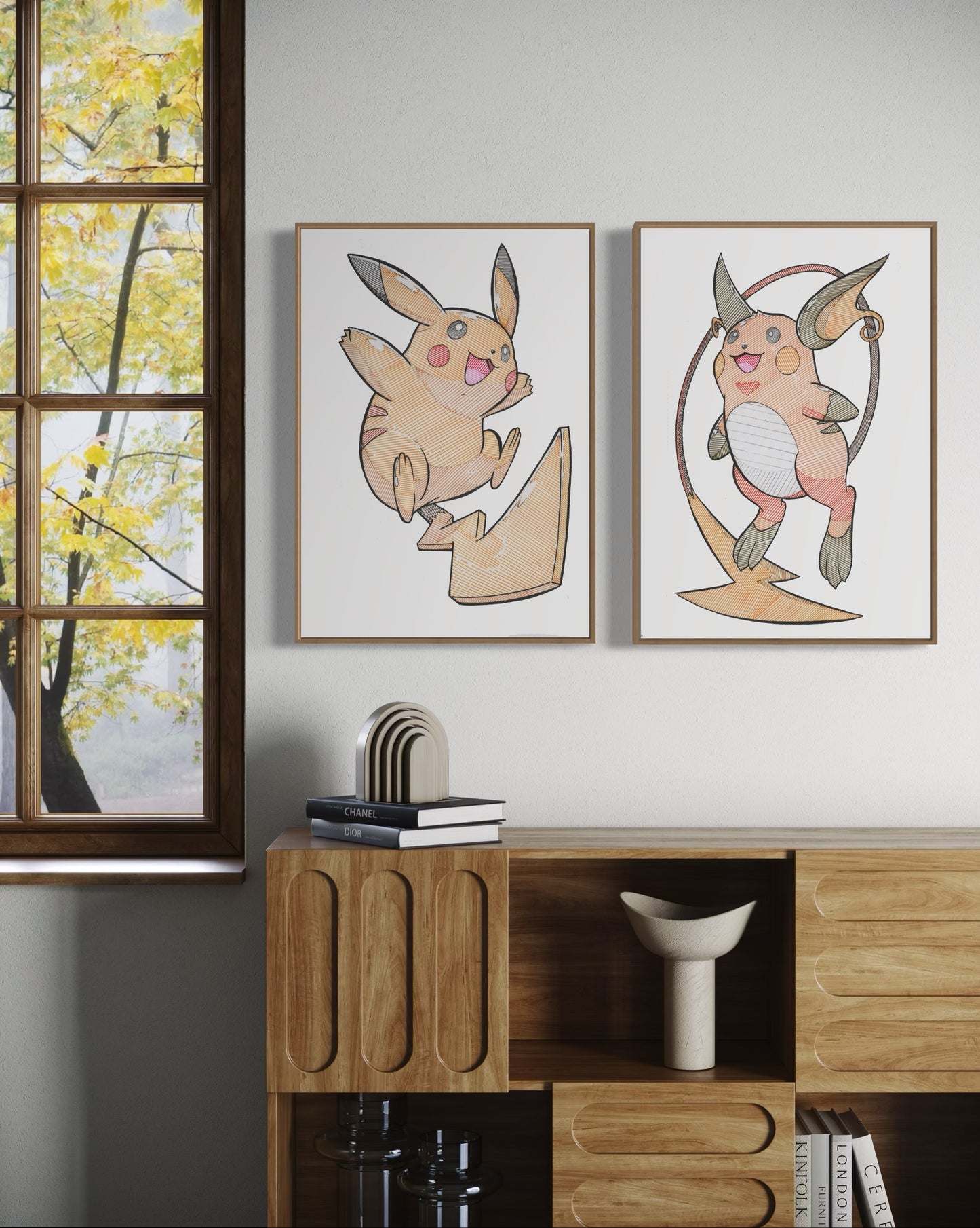 Pikachu + Raichu Print