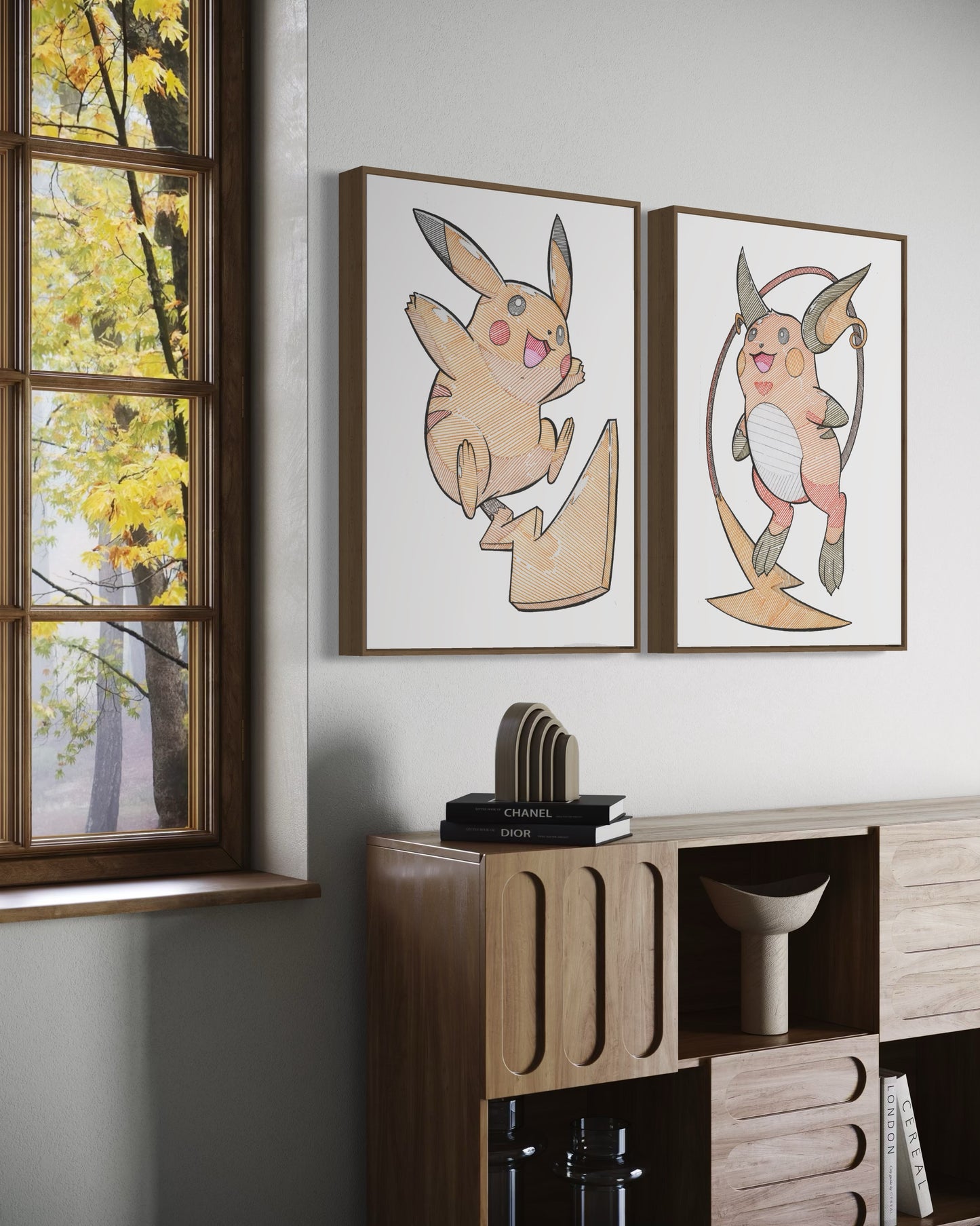 Pikachu + Raichu Print