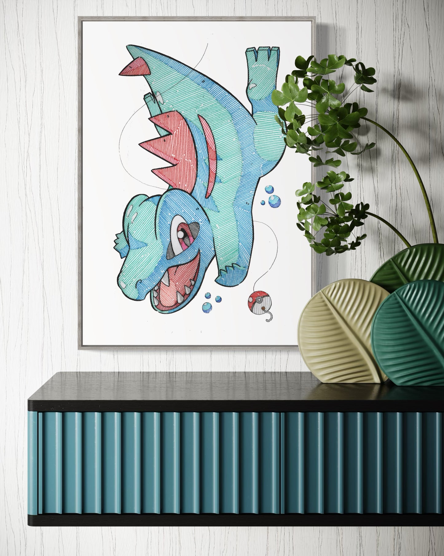 Totodile Print - A4 Size
