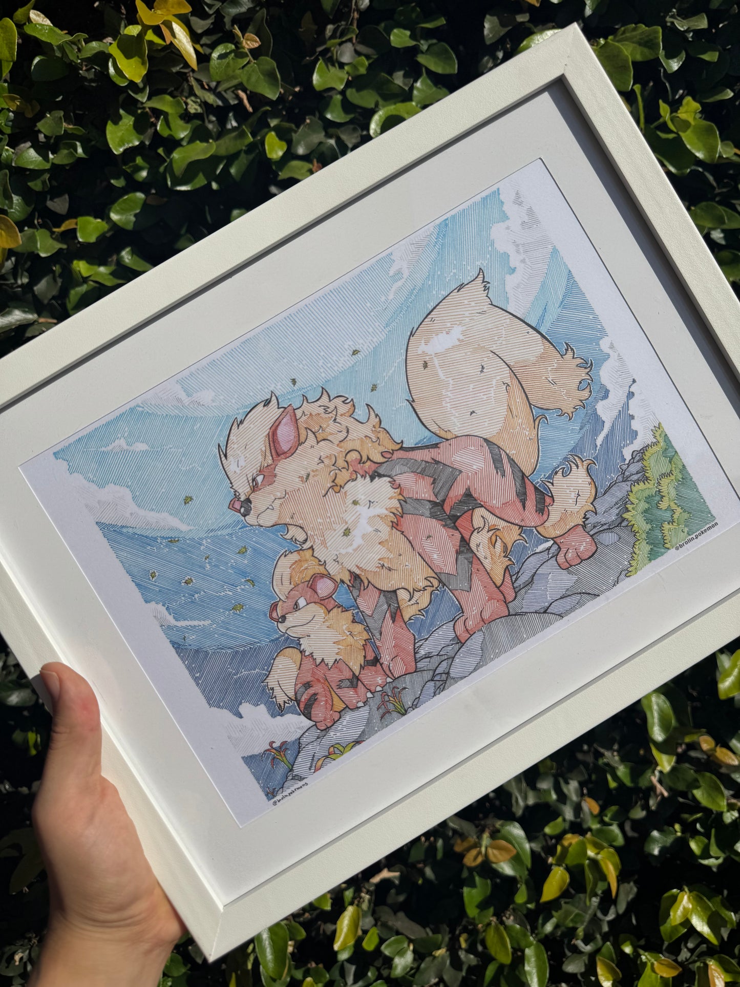 Arcanine & Growlithe Print