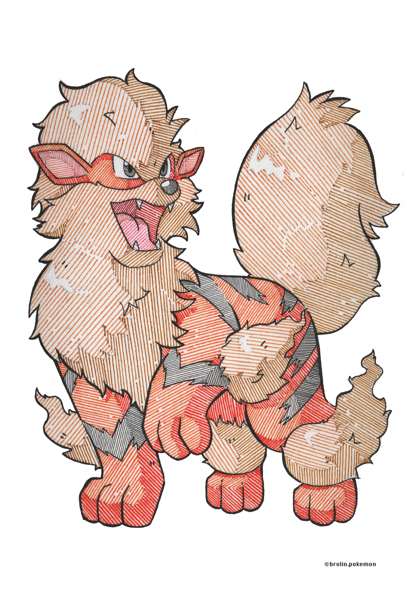Arcanine Print - A4 Size