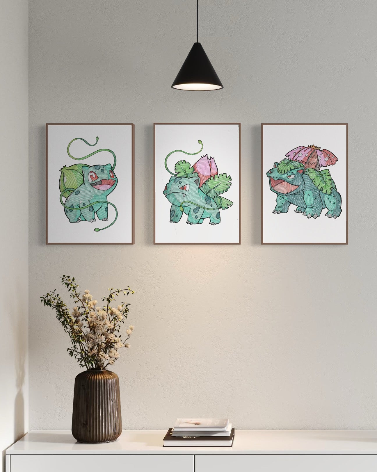 3 Prints - Evolution Line Grass Starter - Gen 1