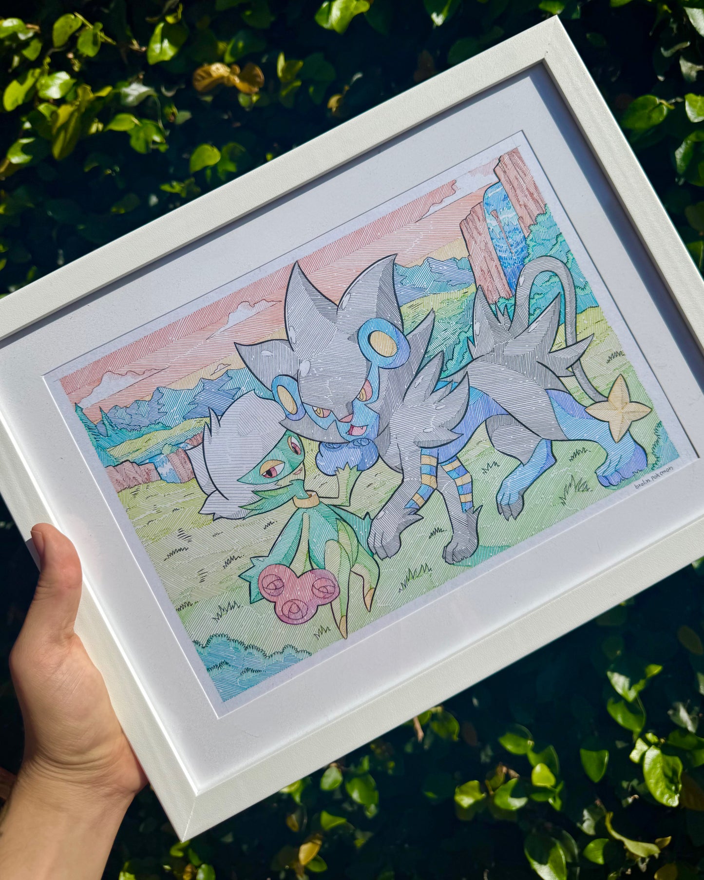 Roserade & Luxray Print