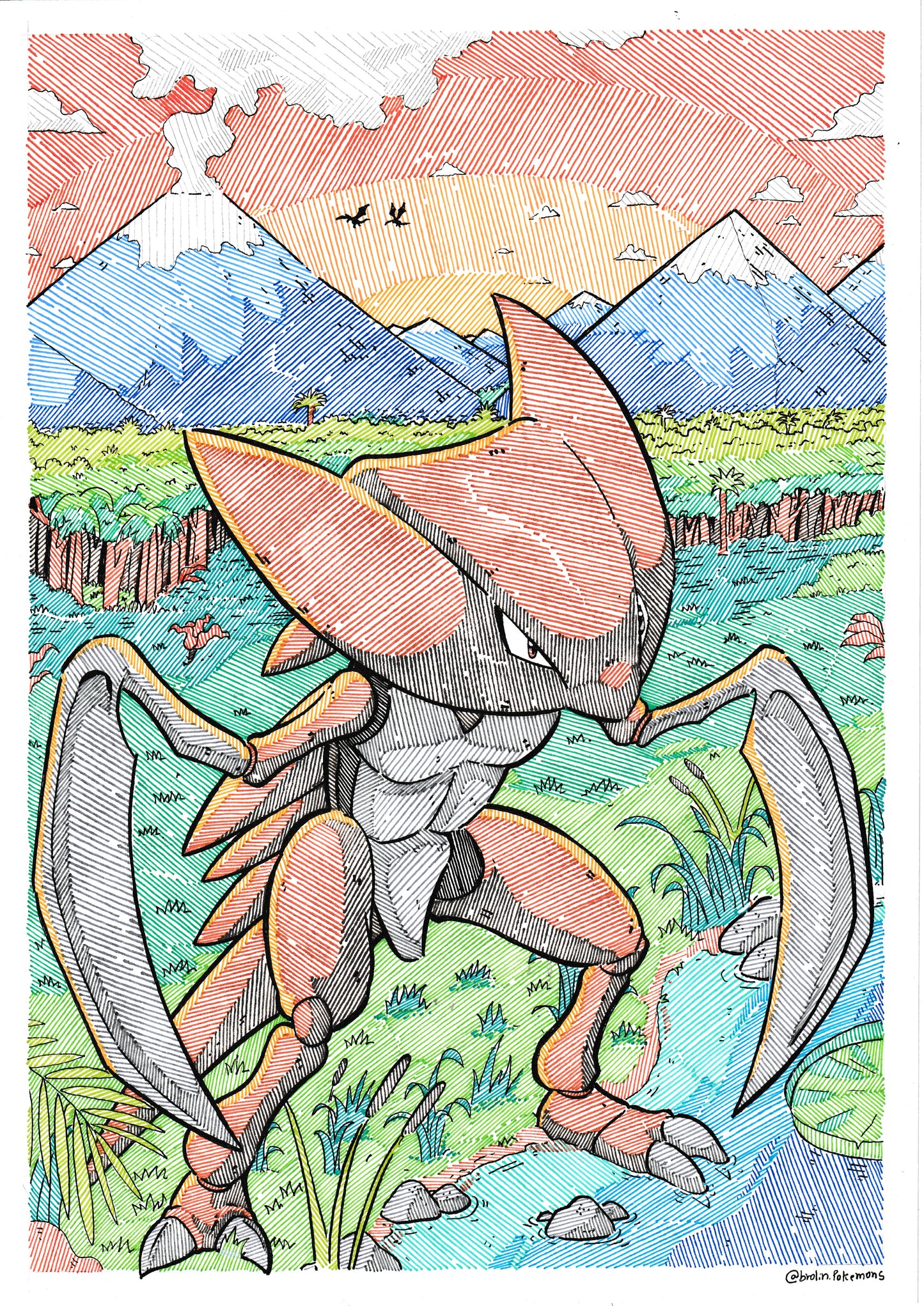 Kabutops Prehistoric Print