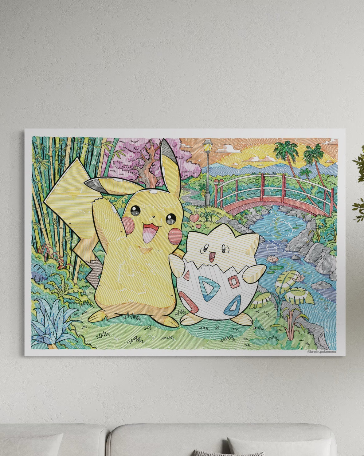 Pikachu & Togepi Print