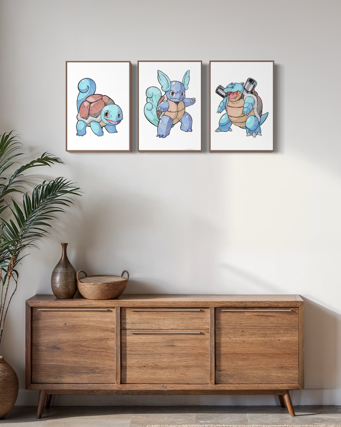 3 Prints - Evolution Line Water Starter - Gen 1