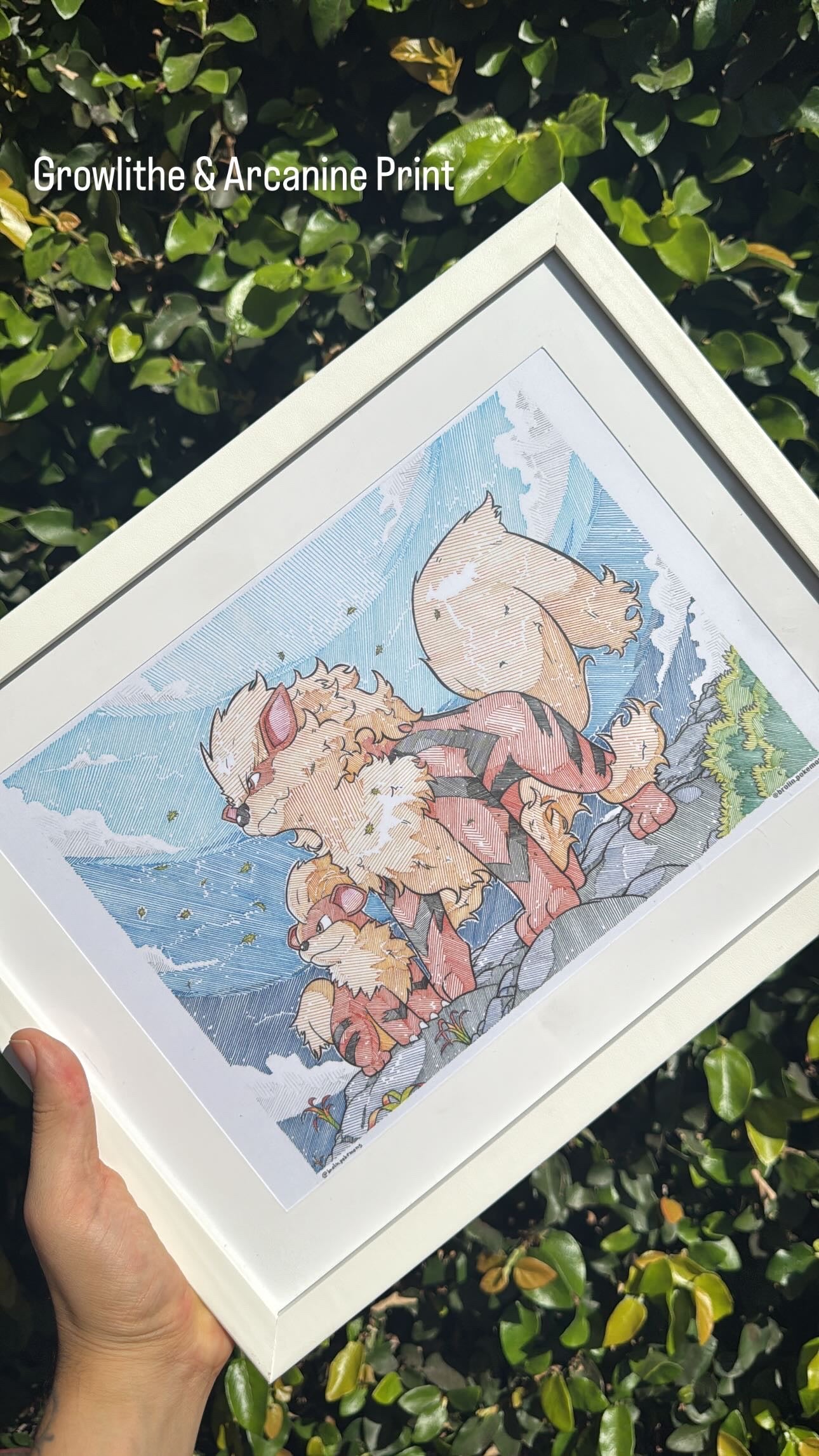 Arcanine & Growlithe Print