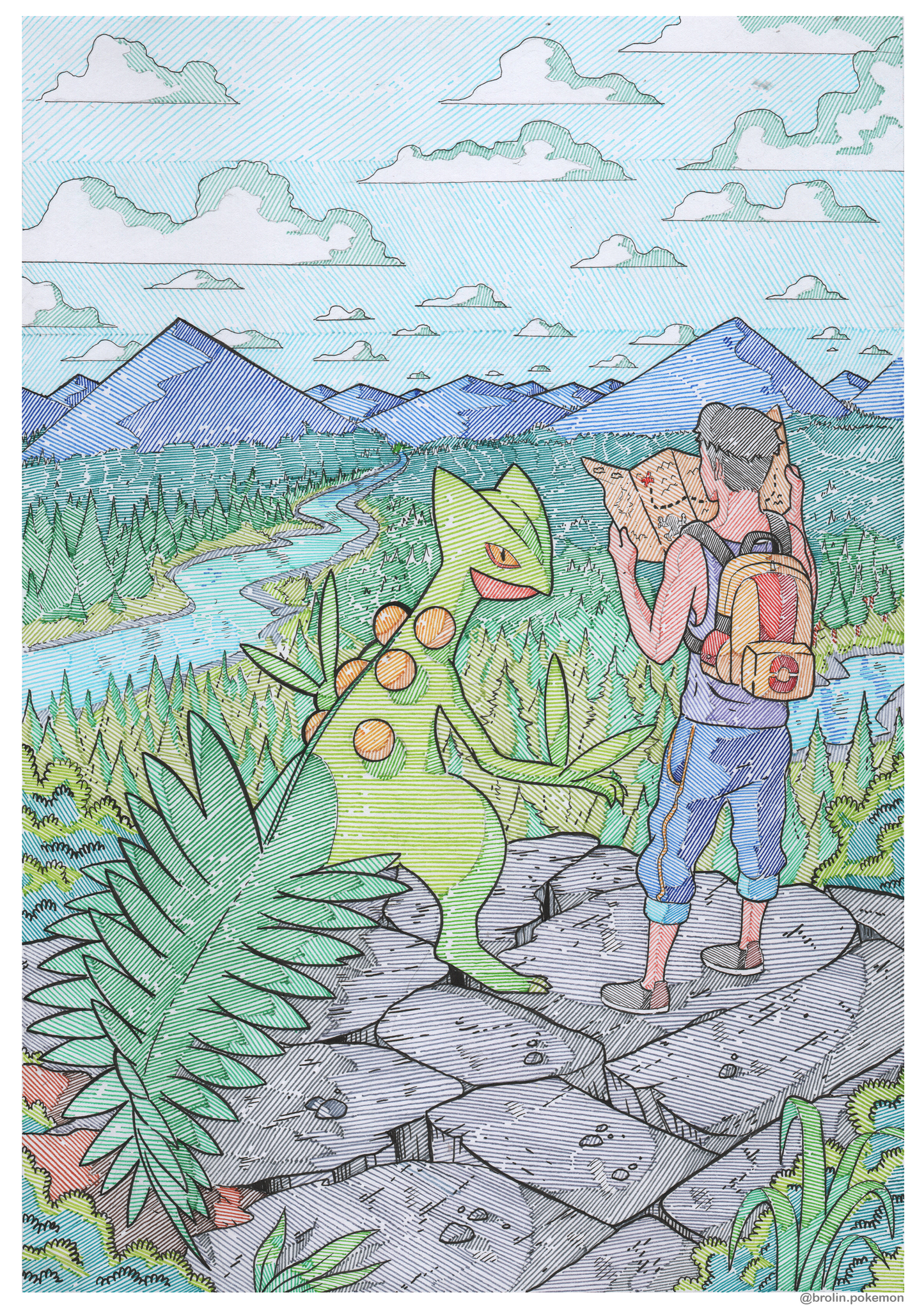Sceptile Adventure Print