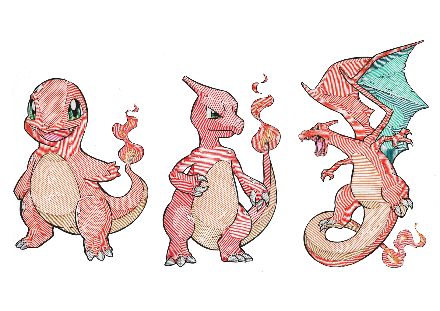 3 Prints - Evolution Line Fire Starter - Gen 1