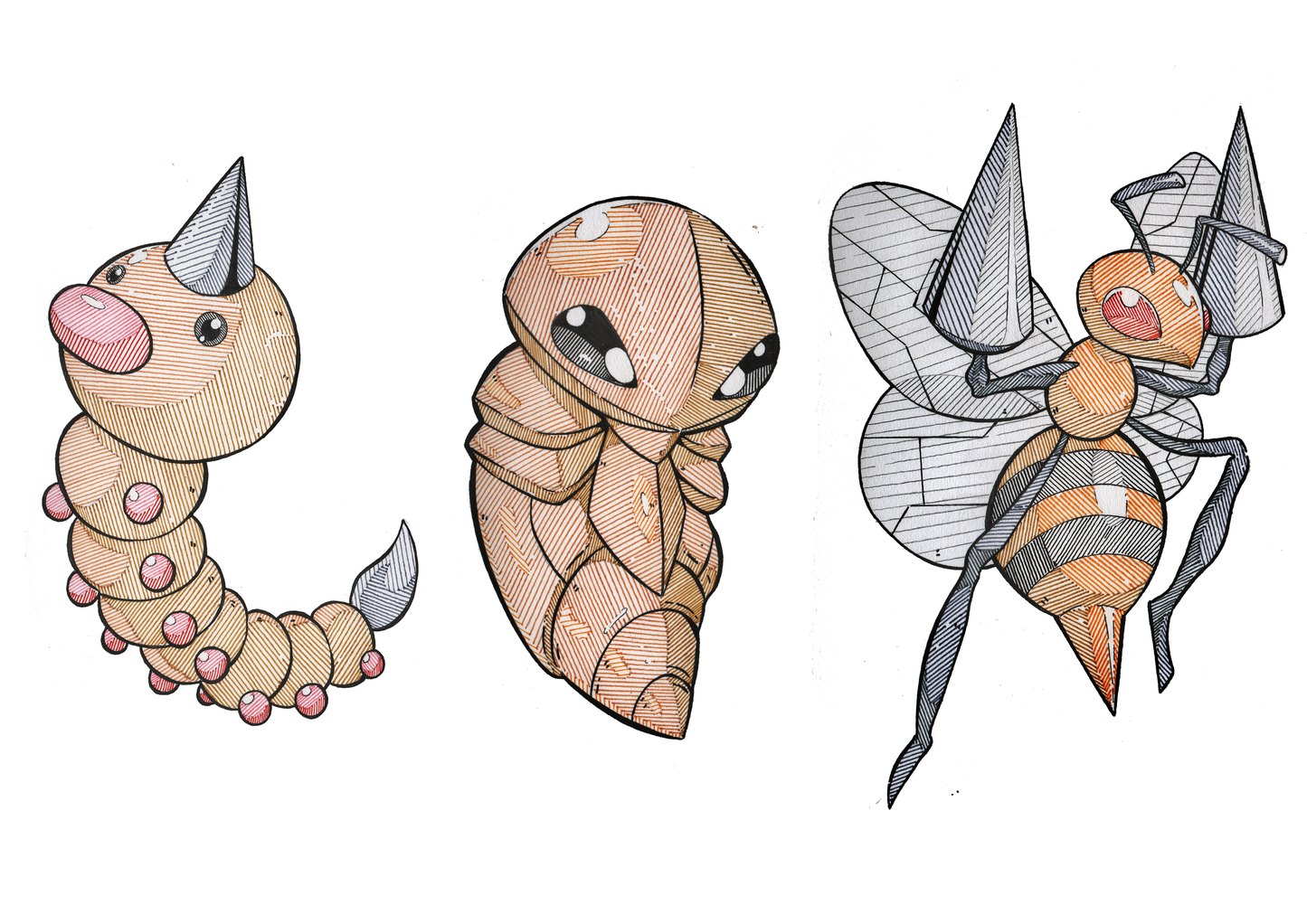 3 Prints - Beedrill Evolution Line