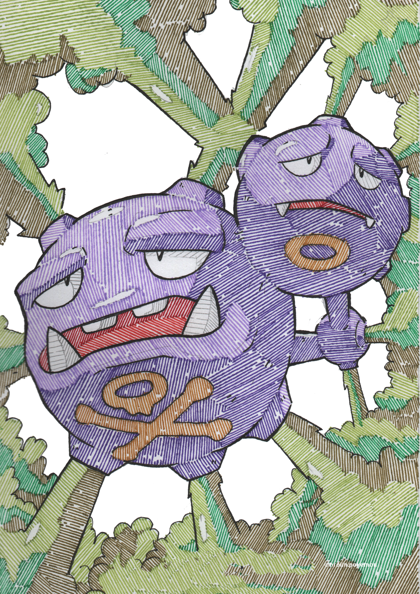 Koffing & Weezing Prints - A4 Size