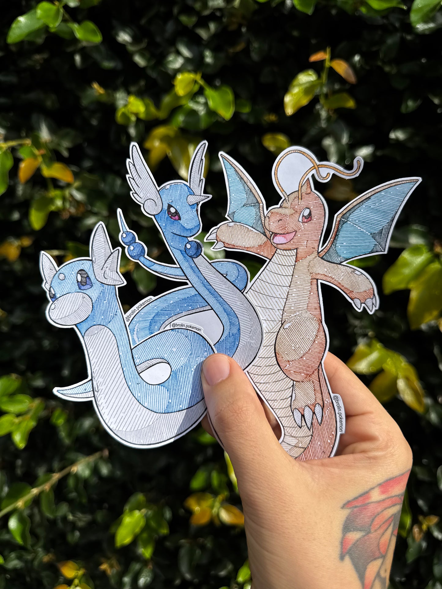 Dragonite Evolution Line Stickers