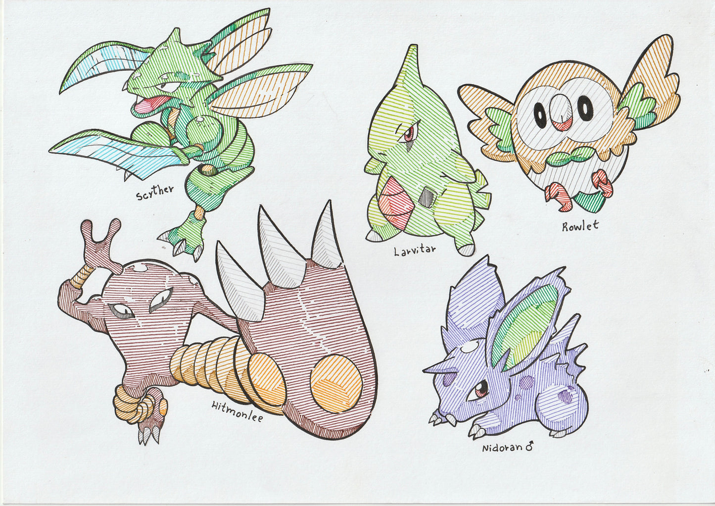 5 Pokémon Sketches