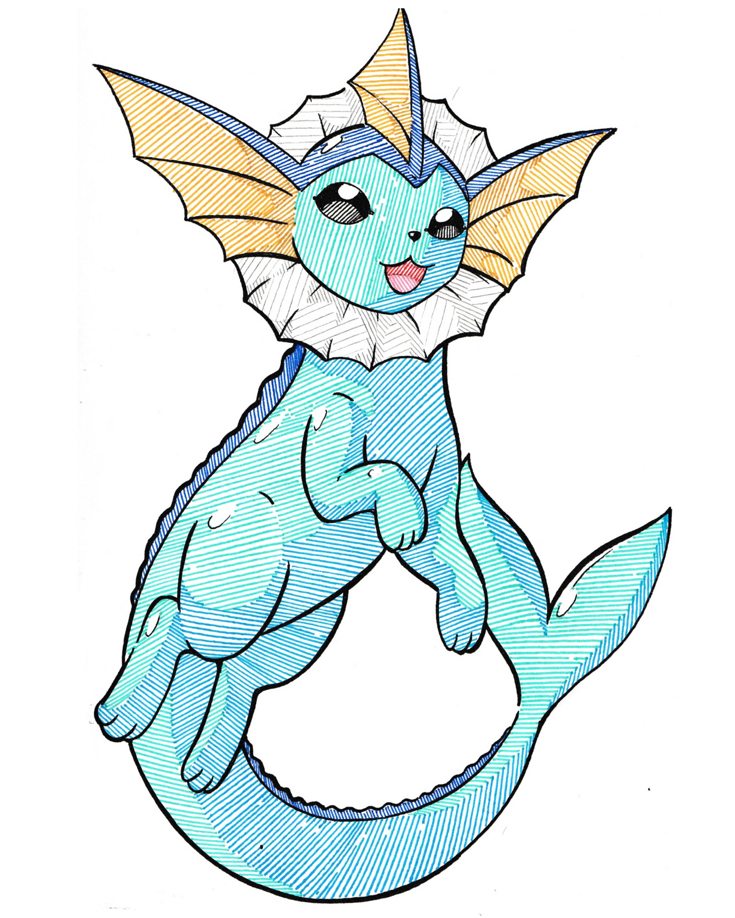 Vaporeon Sticker (Large Size)