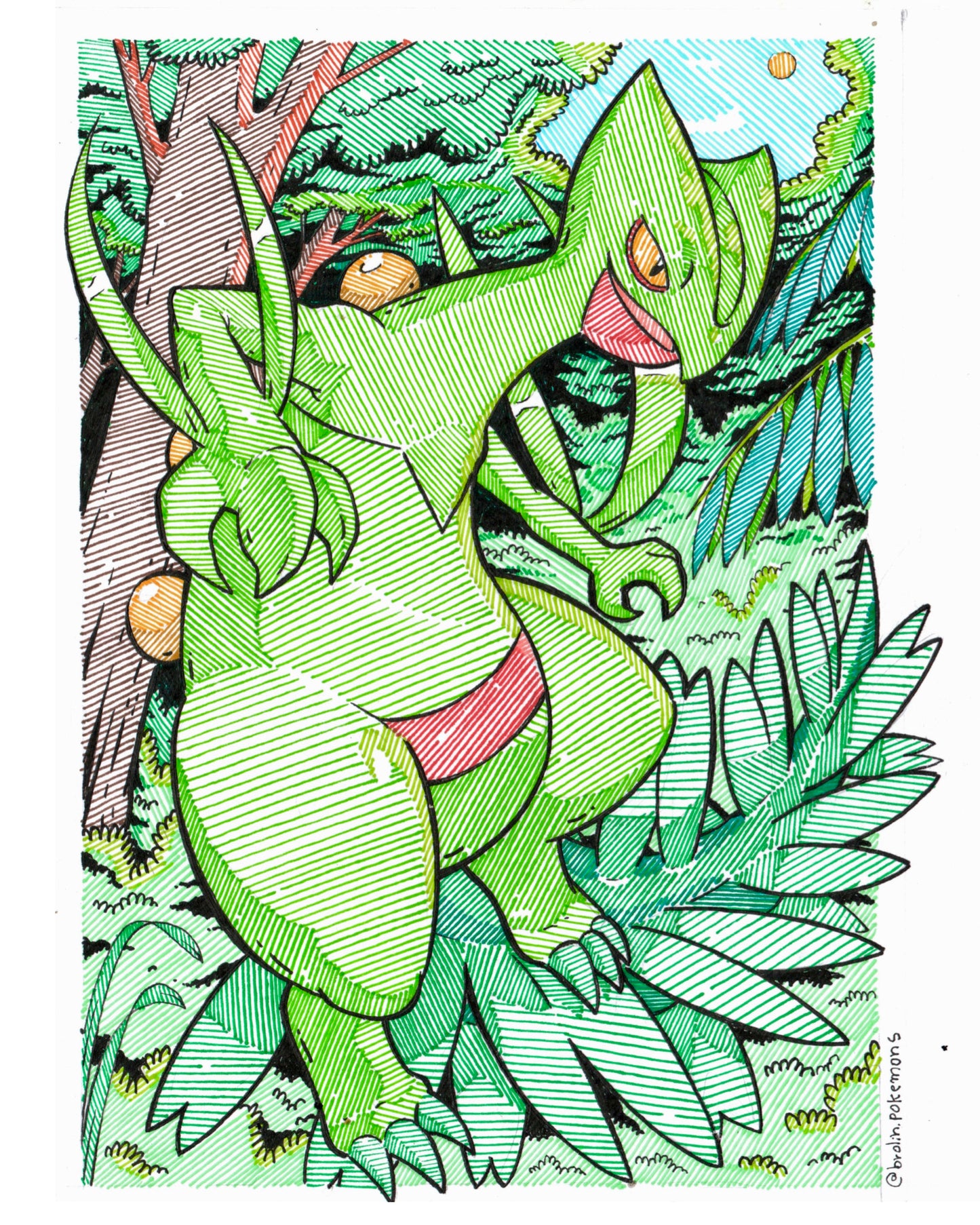 Wild Sceptile Print