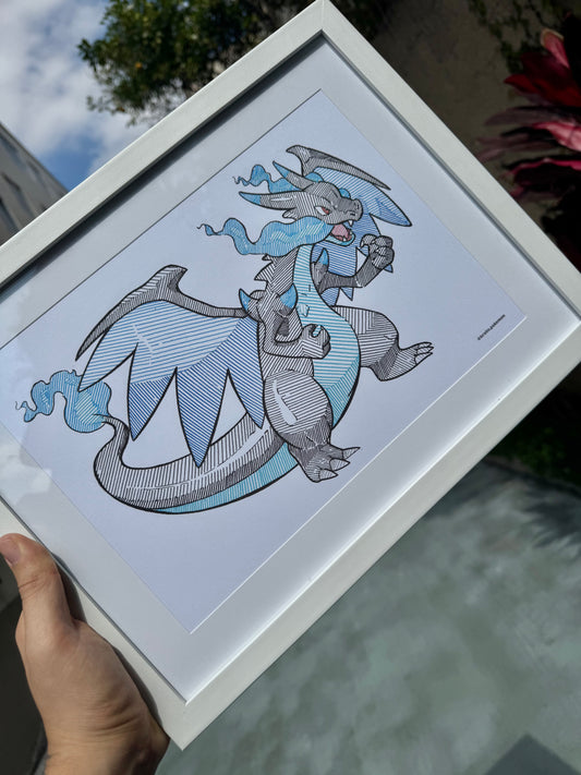 Mega Charizard X Print
