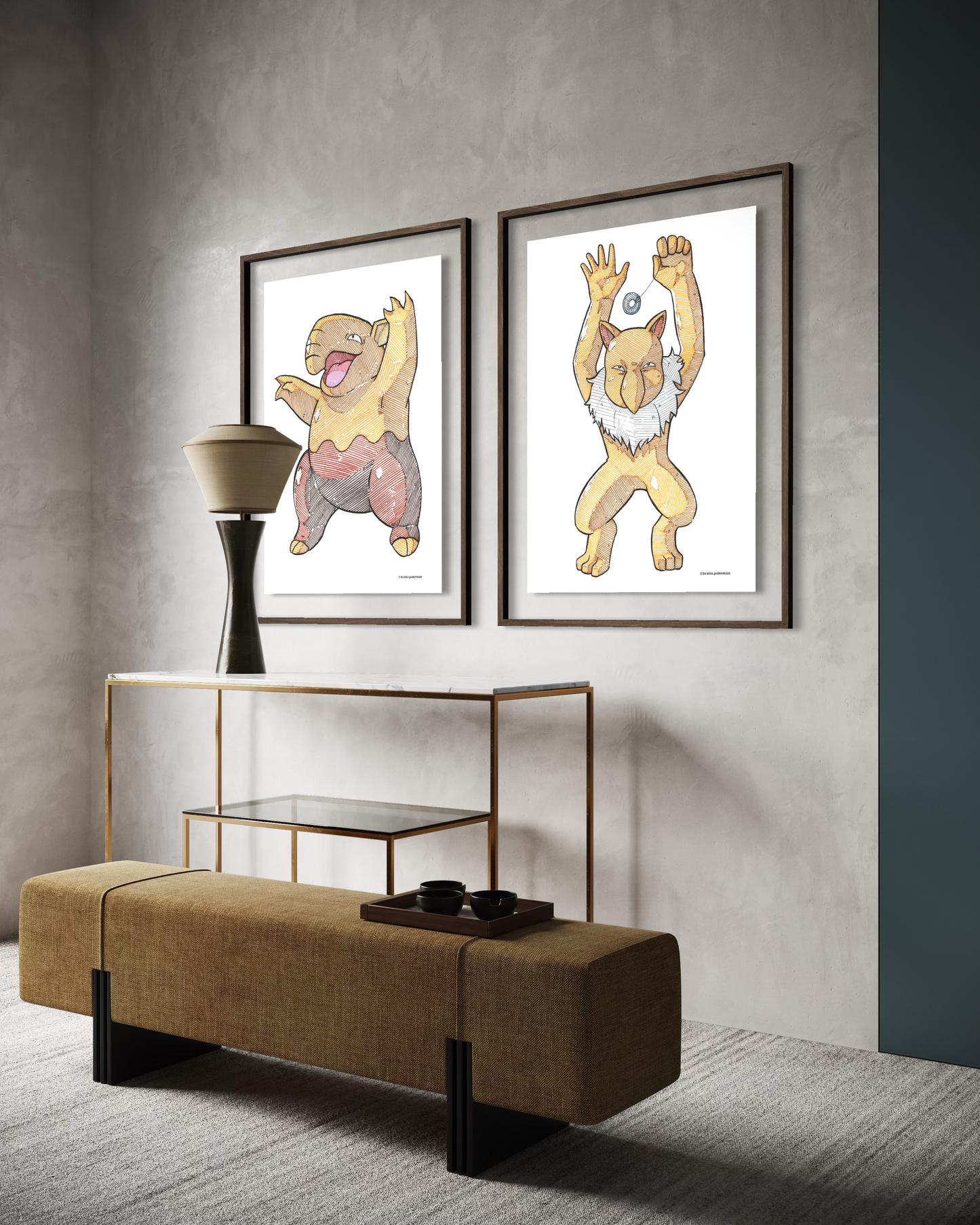 Drowzee & Hypno Prints - A3 Size