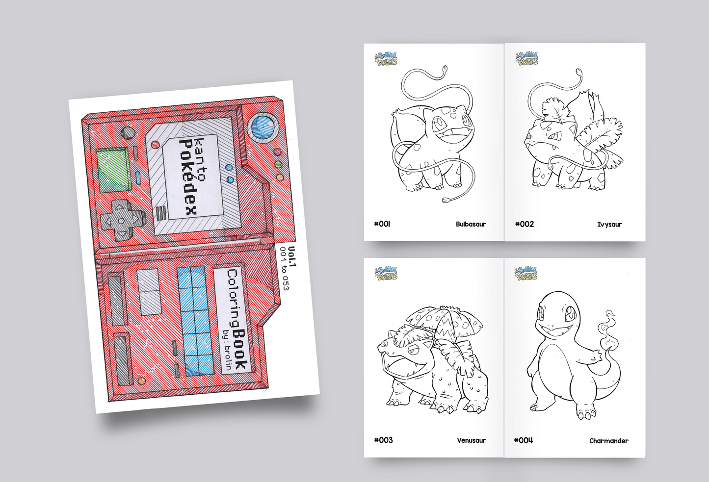 Kanto Pokédex Coloring Book (Vol.1)