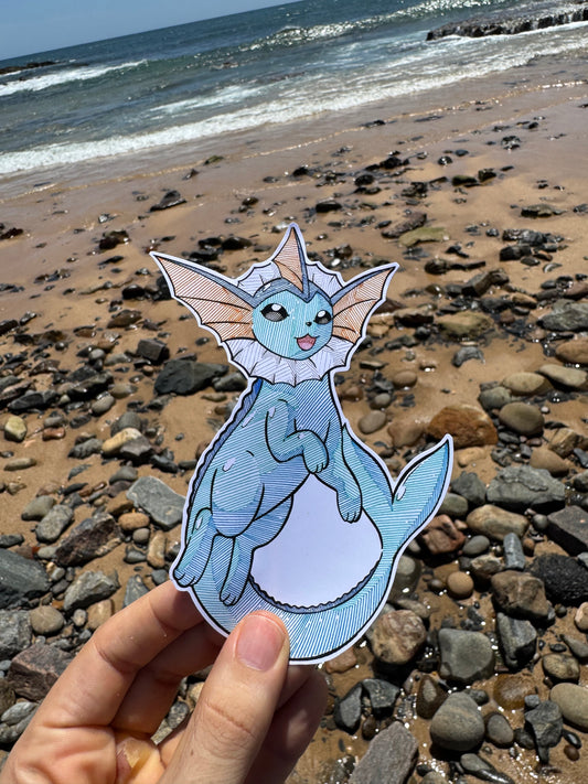 Vaporeon Sticker (Large Size)