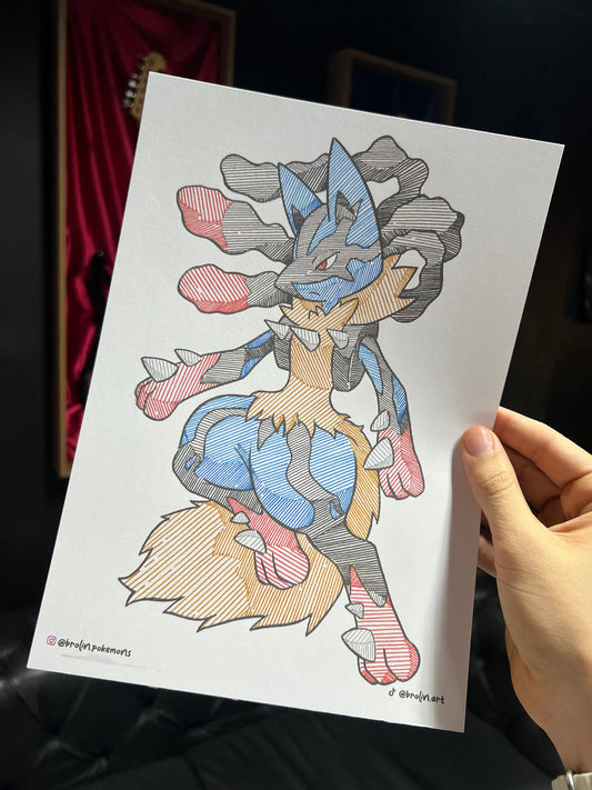 Mega Lucario Print