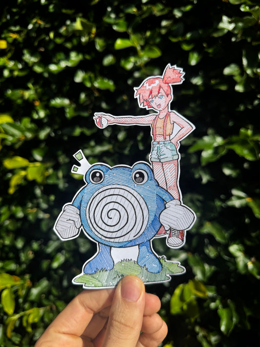 Poliwhirl & Misty Sticker