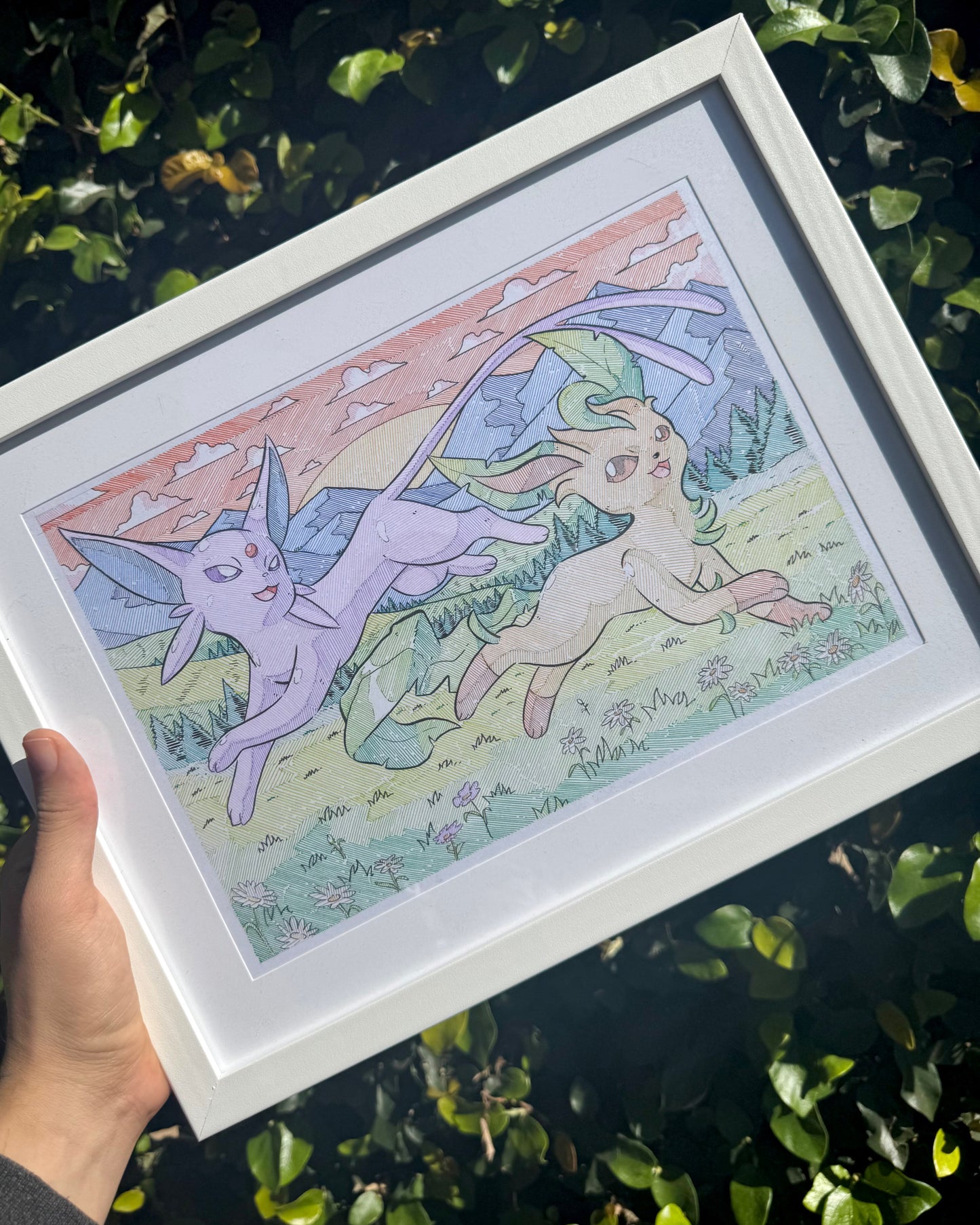 Espeon & Leafeon Print