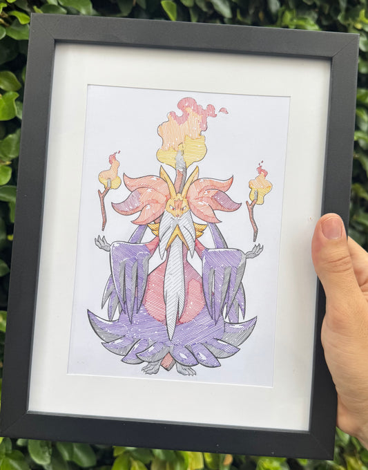 Mega Delphox - Sketchbook Page