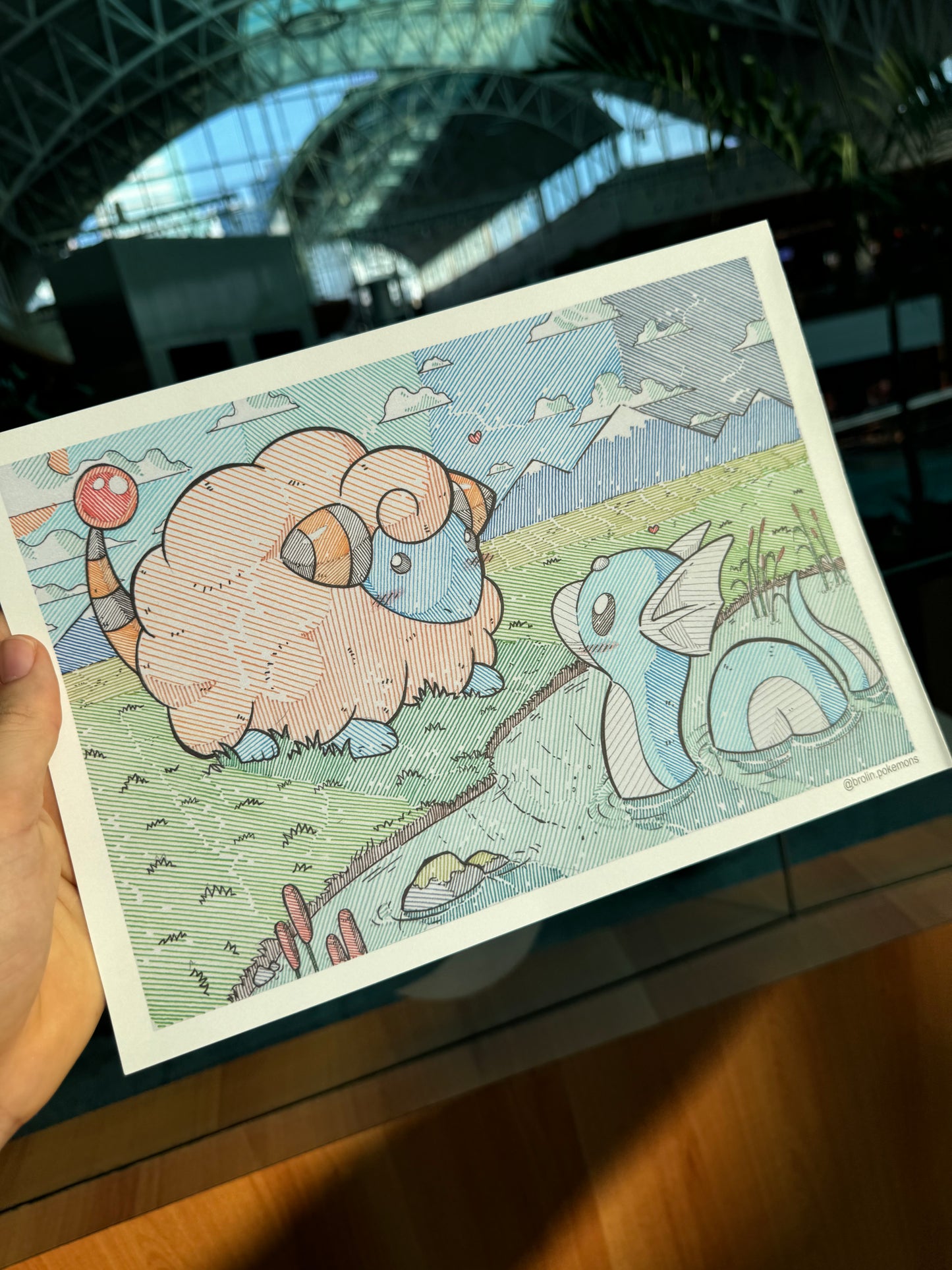 Mareep & Dratini Print