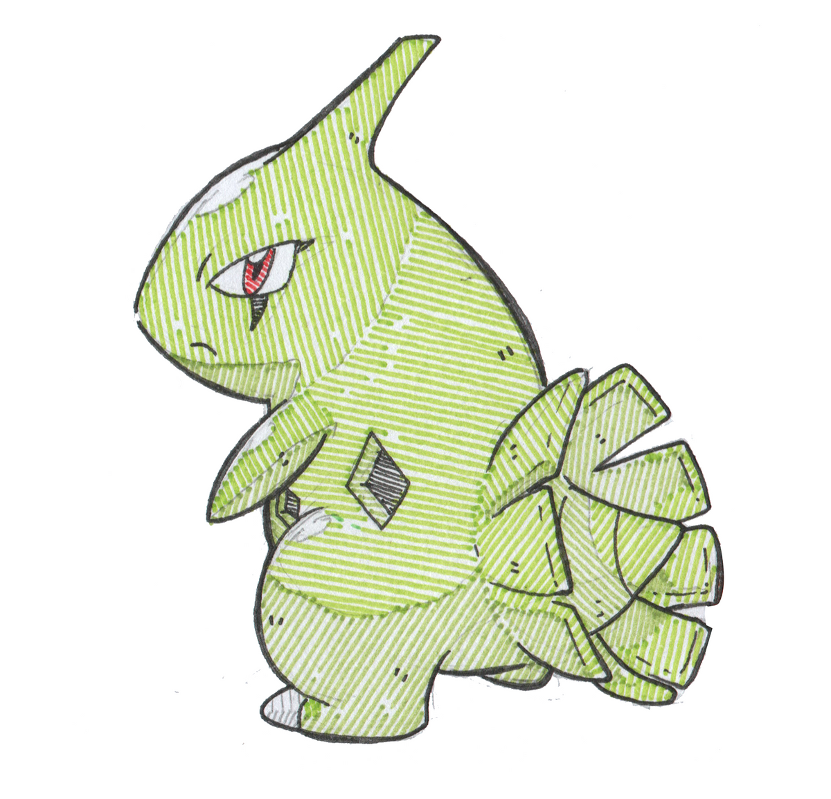 Larvitar Type 2 - Sticker