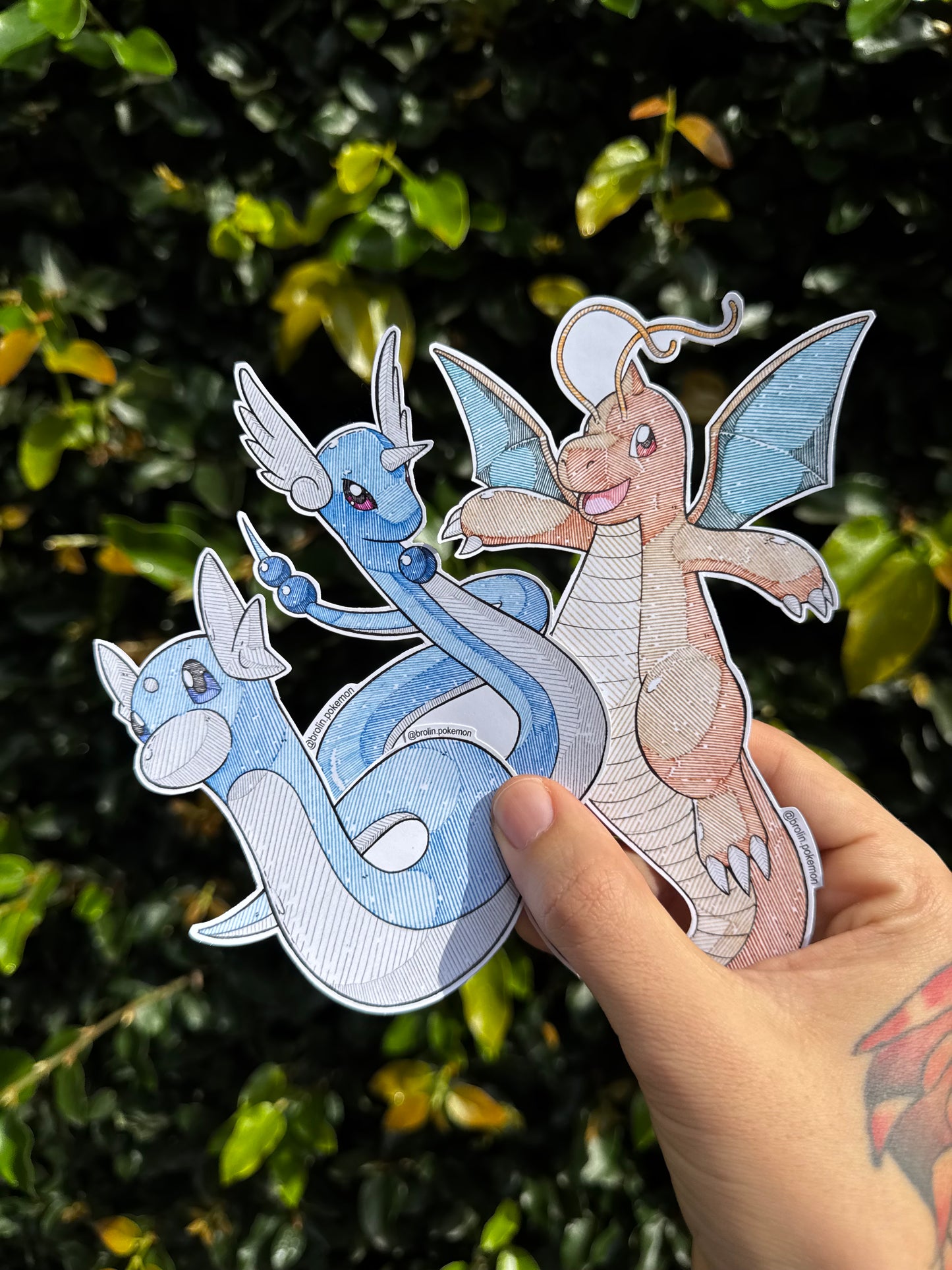 Dragonite Evolution Line Stickers