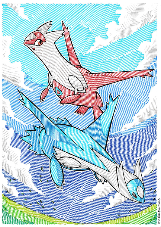 Latios & Latias Print