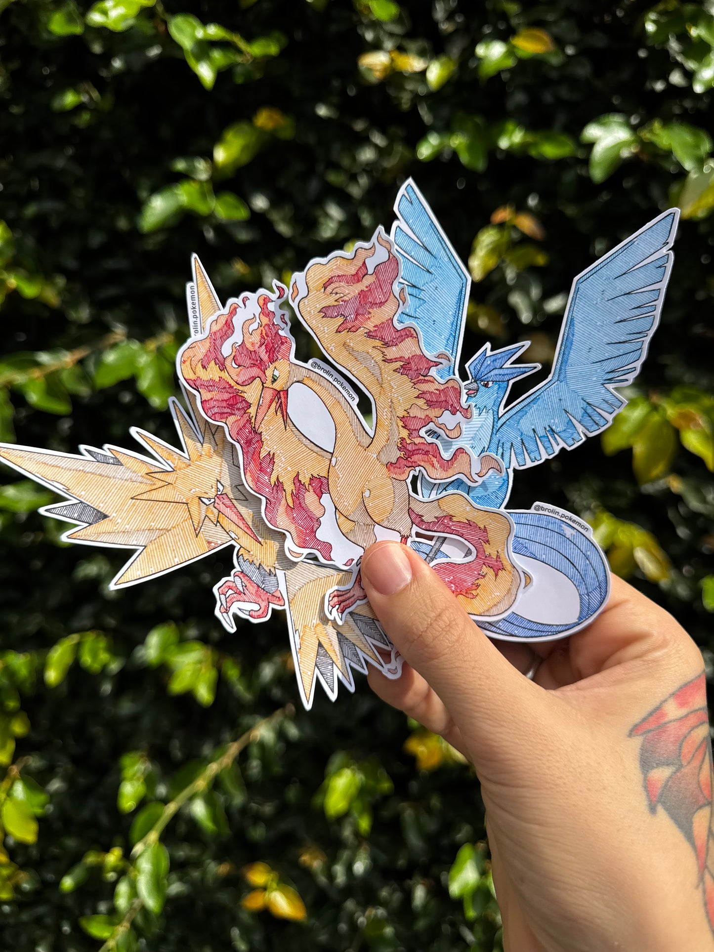 Zapdos, Moltres & Articuno Stickers