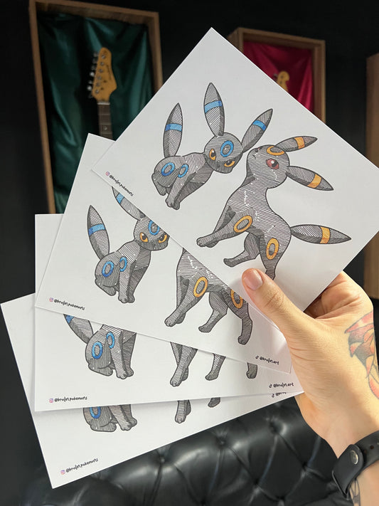 Umbreon & Shiny Umbreon Print (Small Size)