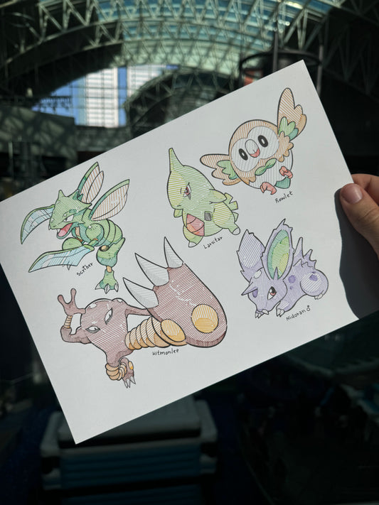 5 Pokémon Sketches