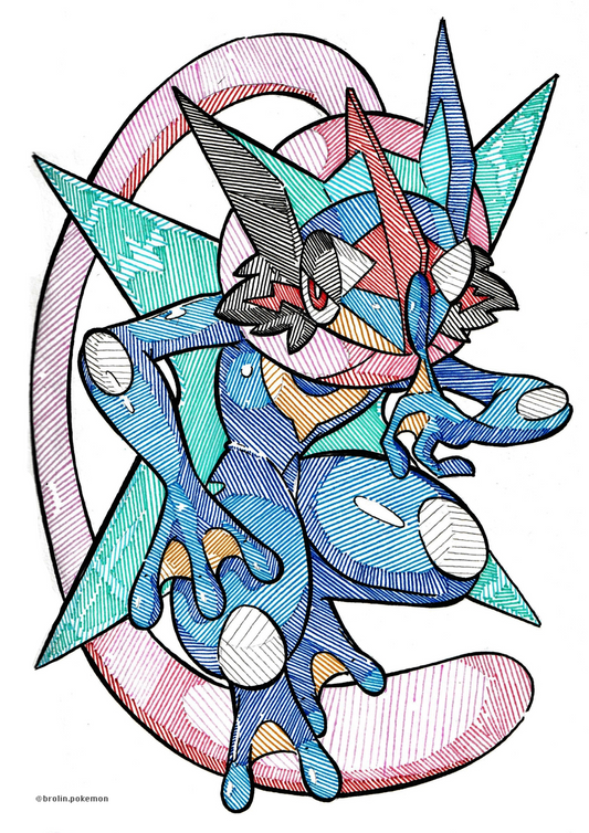 Ash Greninja Print