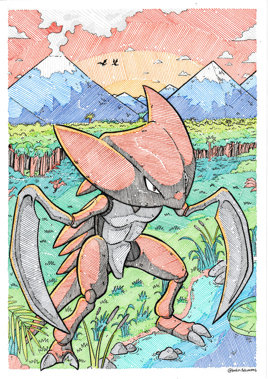 Kabutops Prehistoric Print