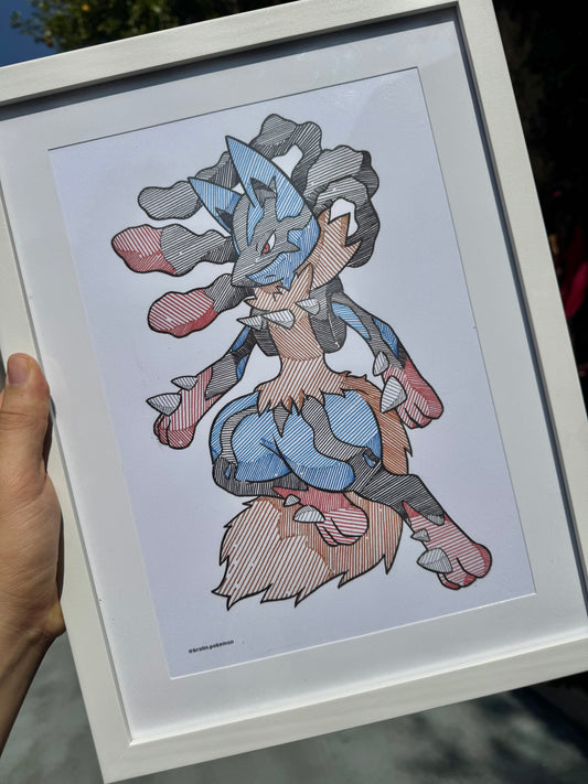 Mega Lucario Print