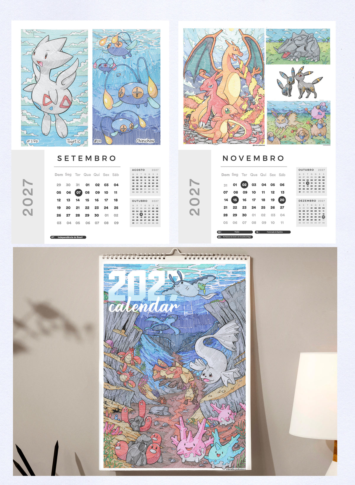 2027 Calendar / Calendário