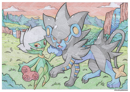 Roserade & Luxray Print