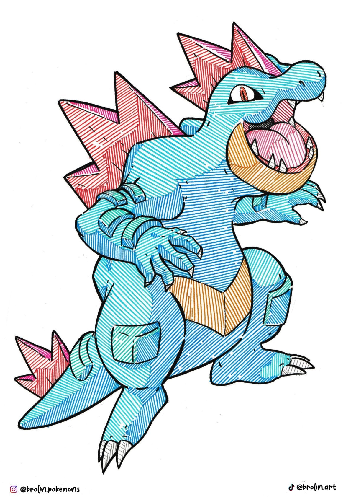 Feraligatr Print (Large Size)