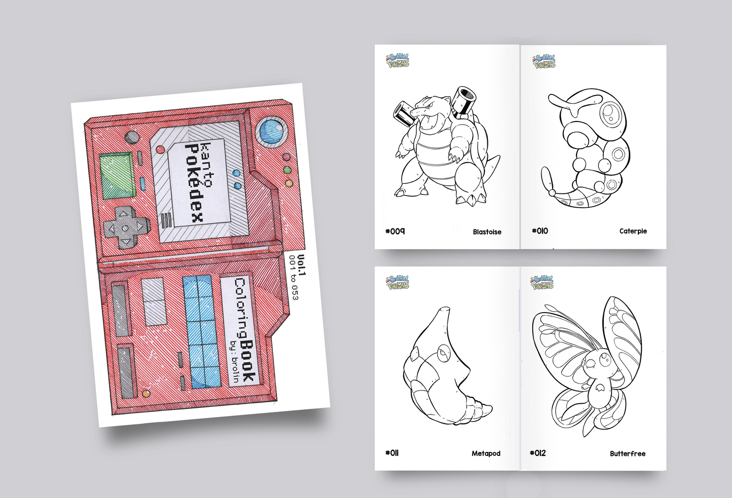Kanto Pokédex Coloring Book (Vol.1)