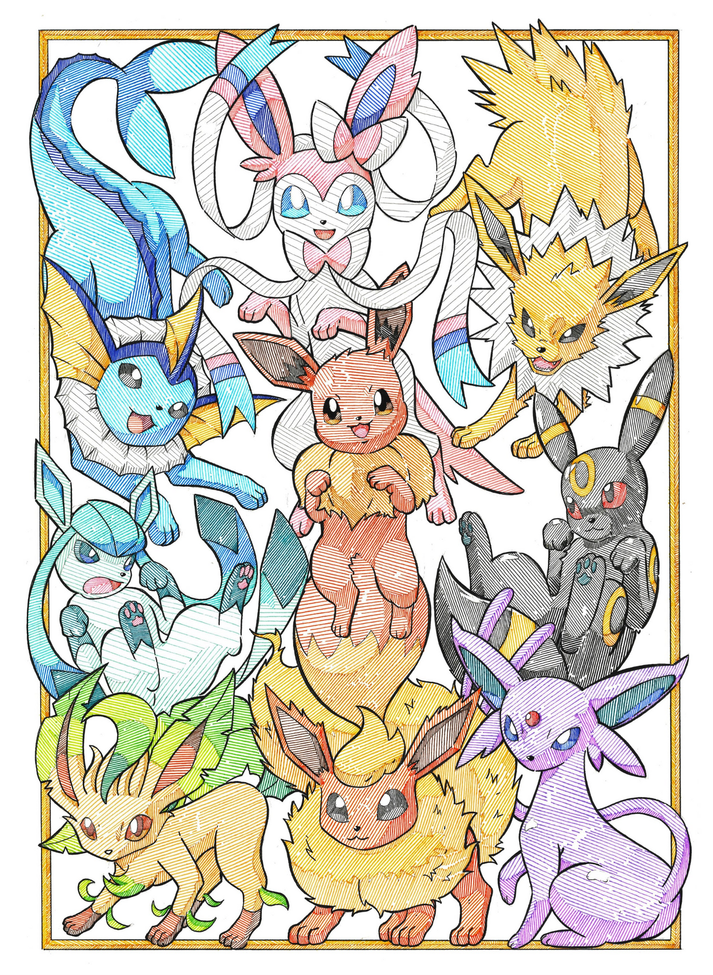 Eevee Evolutions Print