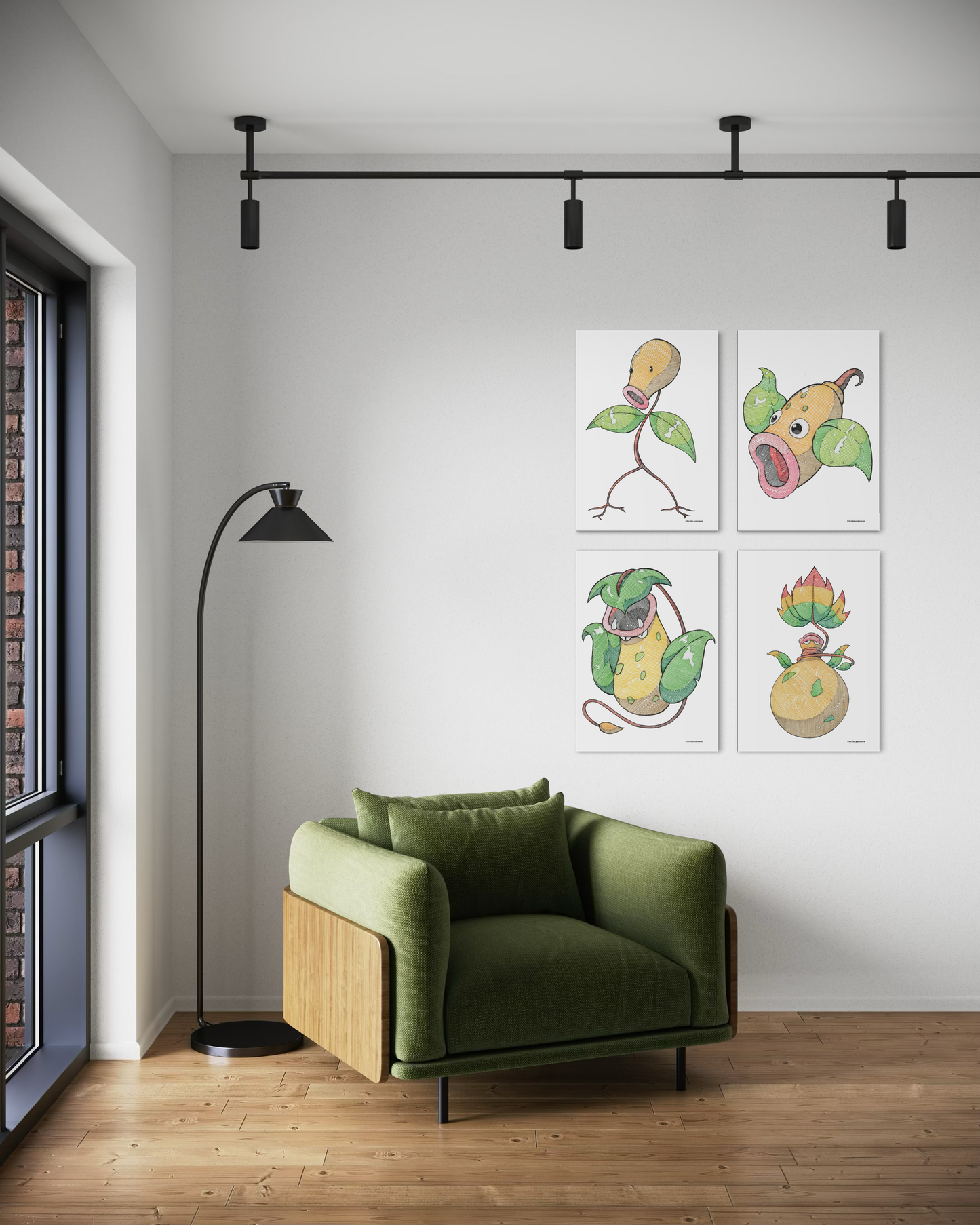 Bellsprout, Weepinbell, Victreebel & Mega Victreebel Prints - A3 Size