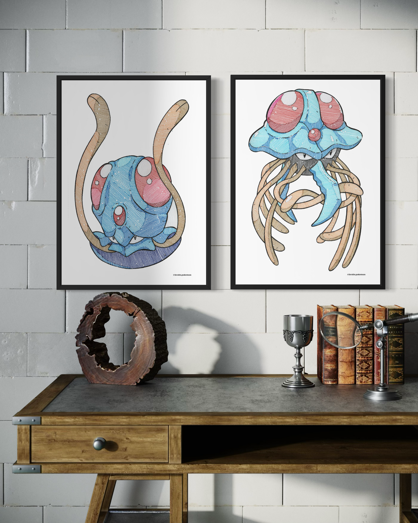Tentacool & Tentacruel Prints - A3 Size