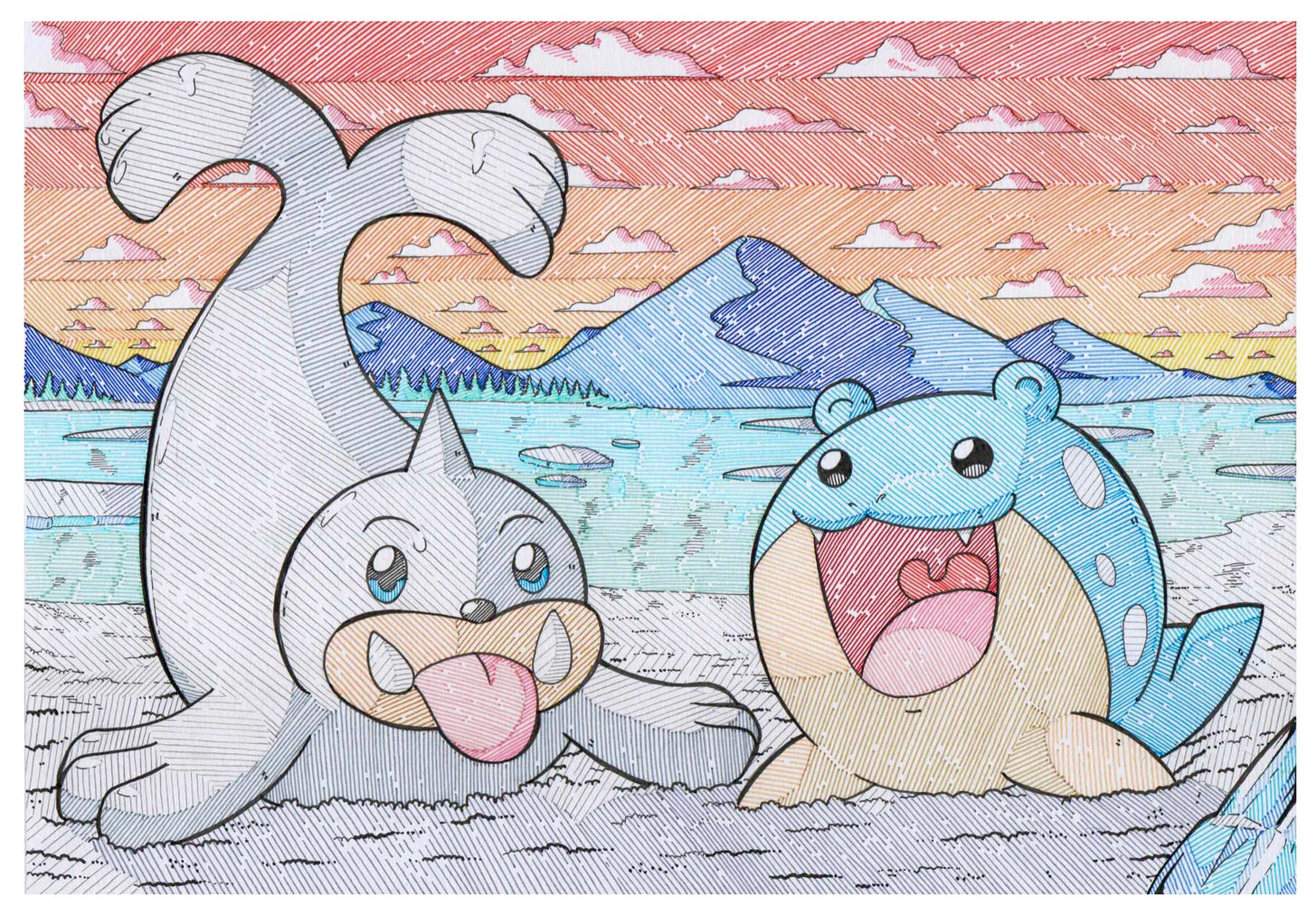 Seel & Spheal Print - A3 Size