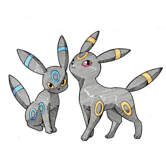 Umbreon & Umbreon Shiny Sticker