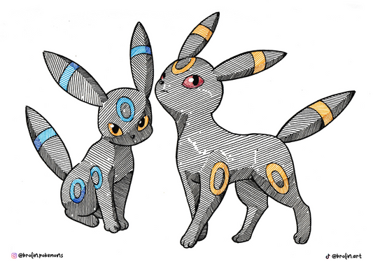 Umbreon & Shiny Umbreon Print